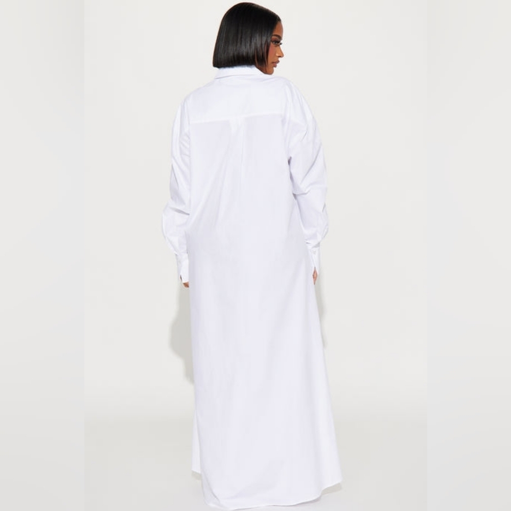 FASHION NOVA ELEANOR SHIRT MAXI DRESS NWT - Picture 4 of 4